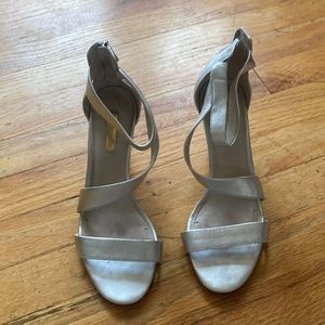Louise Et Cie Silver Strappy Sandal Heels